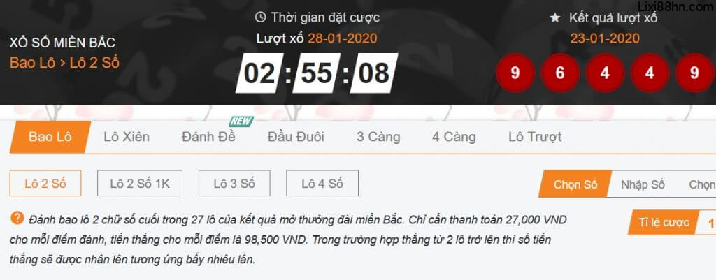 Lixi88 | Lì Xì Lộc Phát khuyến mại khủng cho giới Nghệ Sĩ và người chơi Vip. Giá trị gói Lixi Lộc Phát lên tới 9.999.999 Vnđ, anh em hãy nhanh tay rinh về.