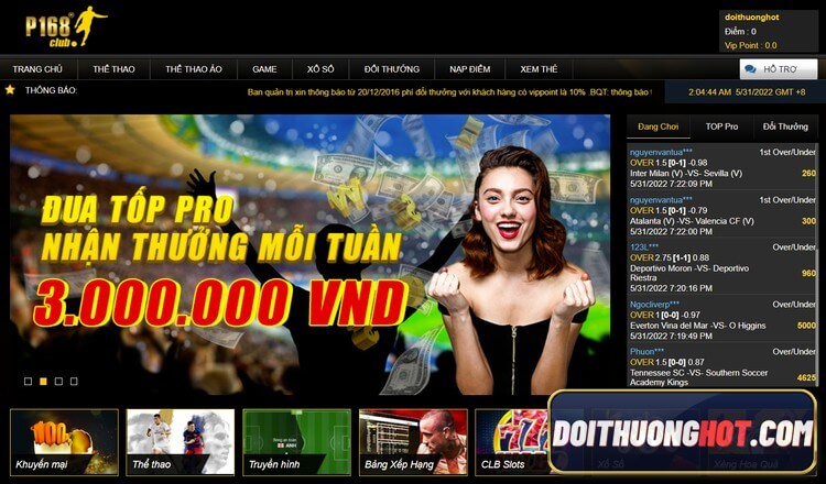 P168 game đổi thưởng là gì? P168 Club có những game gì? Đặt cược bóng đá tại đây liệu có an tâm? Hãy cùng kênh Đổi Thưởng Hot phân tích và làm rõ!