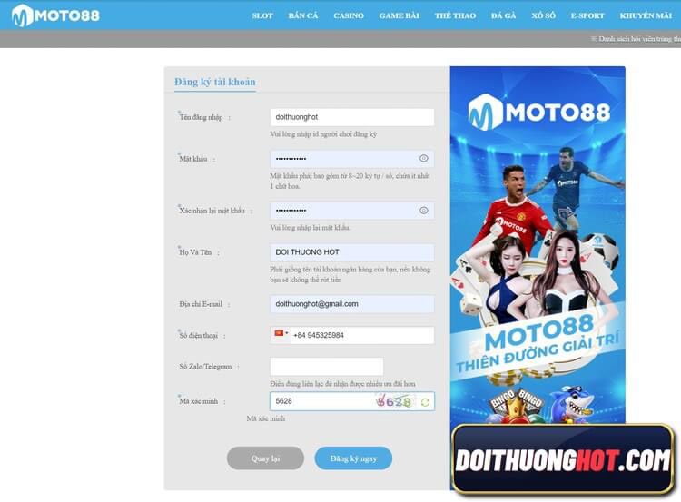 Moto88 sòng bài trực tuyến là nhà cái bóng đá khá uy tín hiện nay. Cùng Đổi Thưởng Hot đánh giá game Moto880 - Moto888 xem có gì? Link tải mới nhất ở đâu?