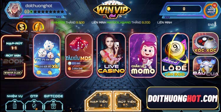 Cổng game WinVip đang nổi rầm rộ thời gian gần đây. Cùng kênh Đổi Thưởng Hot đánh giá chi tiết và tìm link tải WinVip ku casino mới nhất như thế nào nhé!