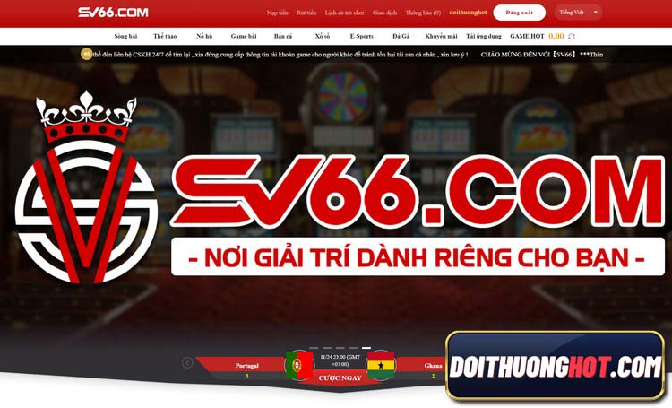 SV66 là nhà cái casino với nét đặc trưng khá rõ. Với nhiều cổng game bài cá cược được tích hợp, SV66 Club tự tin mang đến sân chơi mới lạ cho anh em. 