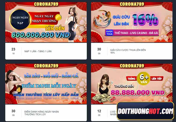 Nhà cái Corona 789 casino là tên tuổi còn khá mới mẻ tại thị trường Việt Nam. Tuy vậy vẫn có những nét mới, nhiều ưu đãi khủng tại Corona789. Hãy cùng tìm hiểu!