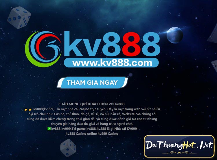 Nhà cái Kv888 - Đánh giá chi tiết, ưu điểm, nhược điểm và khuyến mãi hấp dẫn. Trải nghiệm trò chơi và giao dịch tại sòng bạc trực tuyến KV999.